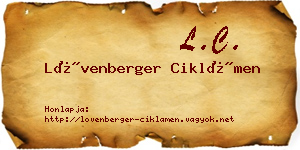 Lövenberger Ciklámen névjegykártya